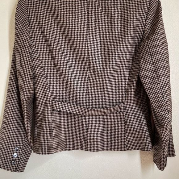 Vintage Liz Claiborne Collection Womens Size 10 Houndstooth Wool Blazer/Jacket - Picture 2 of 16